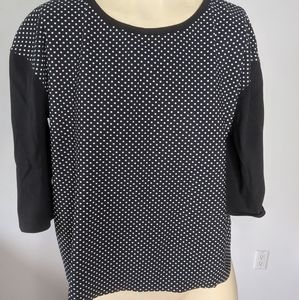 Lululemon Athletica Black and White Polka Dot Top Sz 12